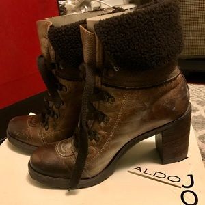 Aldo Pinelli Leather Boots Size 38 (=size 8)
